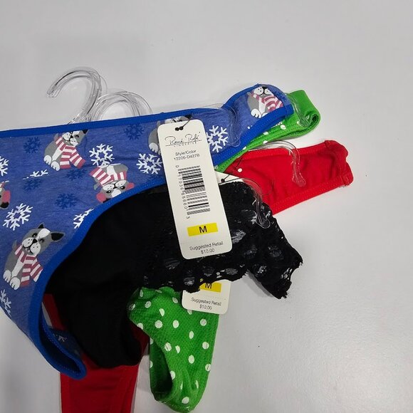 Rene Rofe Thong Panties Bundle Holiday Set 4Pack Size Medium - Picture 10 of 10